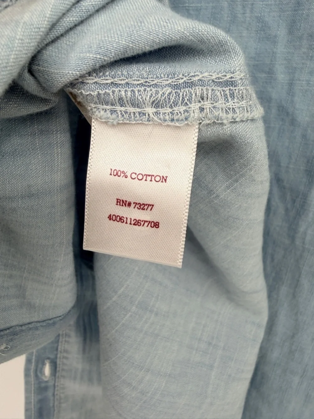 Perfect Shirt by Sole Society Chambray Button Down Rhinestone Collar XS